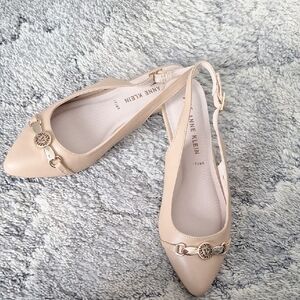 Anne Klein iFlex Slingback Flats EUC Sz10